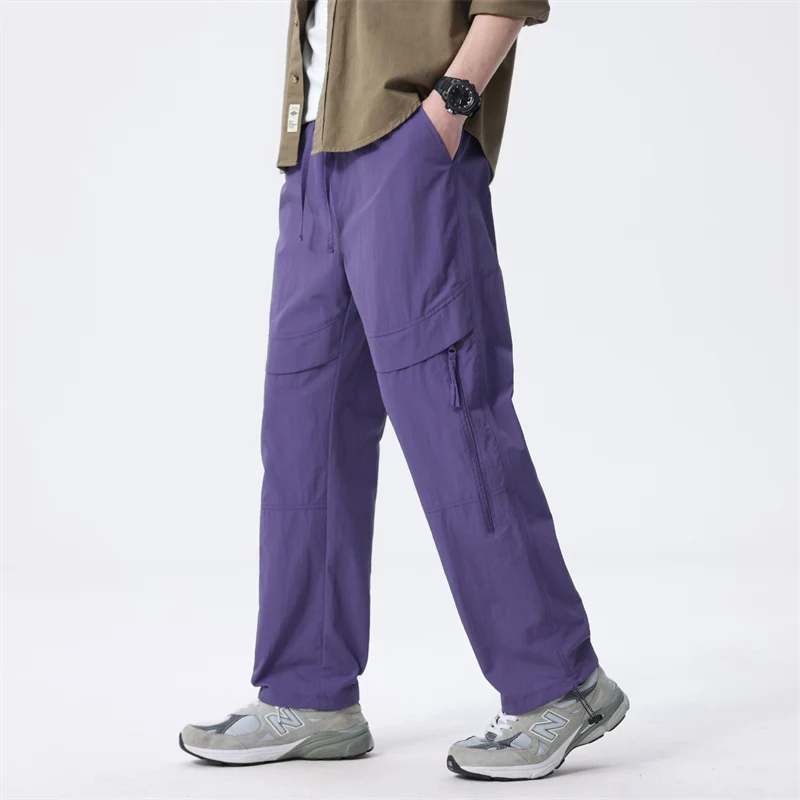 Sommer Angeln Cargo Hosen männer Trendy Retro Wasserdicht Schnell trocknend Dünne Hosen Mann Beiläufige Laufende Sport Jagd Arbeit Hosen