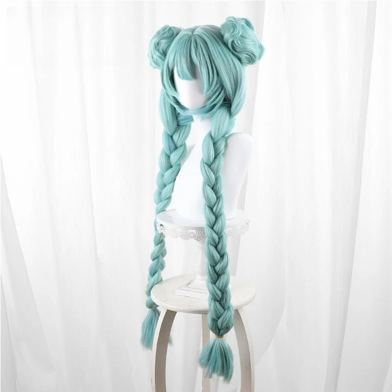 Agcos Miku Panda Cosplay Perücke Anime Mädchen Miku Weihnachten Cosplay Haar Perücken