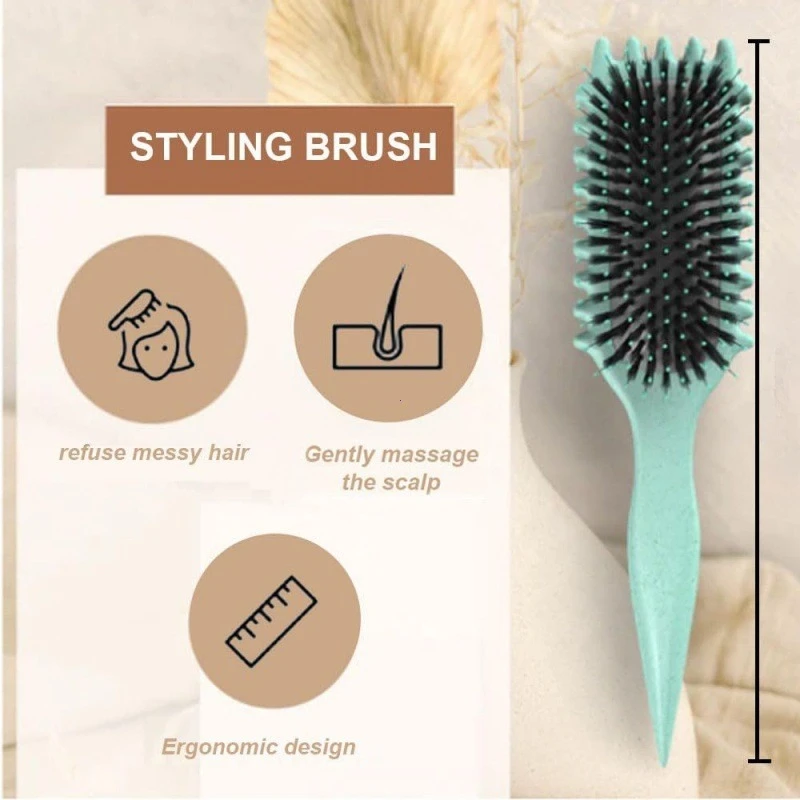 Curls Define Styling Brush Detangling Hair Brush Tangled Hair Comb Shaping Defining Curls Barber Salon Styling Tool