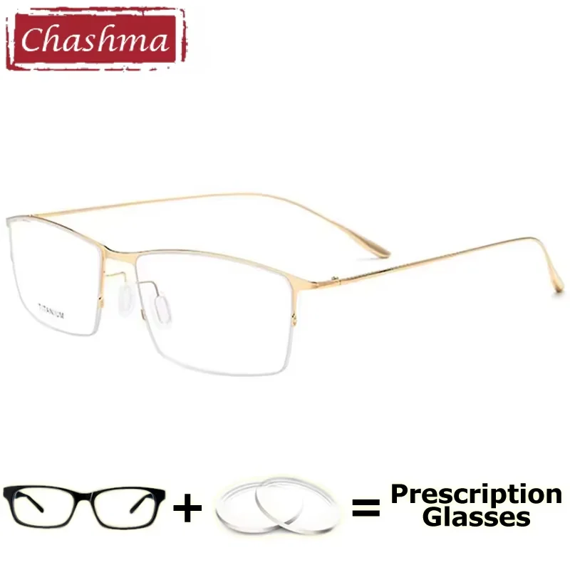 

Chashma Prescription Glasses Gentlemen Titanium Eyeglasses Frames Progressive Lenses Men Optical Eyewear Multifocal Spectacles