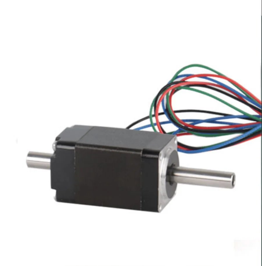 1PC Nema8 Stepper Motor 34mm 0.6A 0.032N.m/5oz-in Φ5mm(Dual Hollow Shaft) 4-leads(1m) 20BYGH CNC 3d Printer