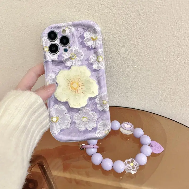 Flower Case For Redmi Note 13 Pro 5G 12 4G Pro Plus 12S 11S 10S 11 10 8 9 Pro Max 13C 12C 9C 9T A1 cover Pearl chain