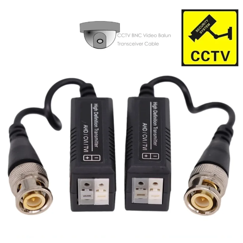 1Pair Twisted Transmitter HD AHD CVI TVI Video Balun UTP 1080p 5MP 8MP 4K BNC to RJ45 Converter for CCTV Camera