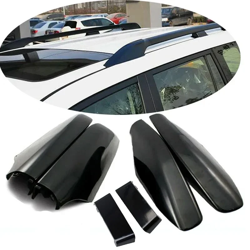 

Black ABS Roof Rack Bar Rail End Protection Cover Shell 4PCS For Toyota Land Cruiser Prado Fj120 2003 - 2006 2007 2008 2009