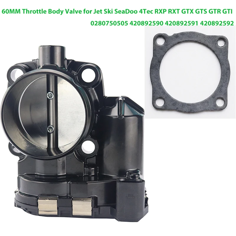 60MM Electronic Throttle Body Valve for Jet Ski SeaDoo 4-Tec RXP RXT GTX GTS GTR GTI 0280750505 420892590 420892591 420892592