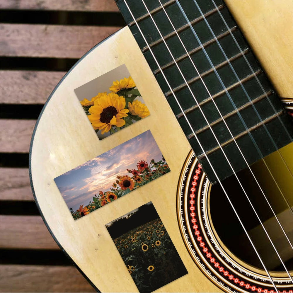 50PCS Sonnenschein Pflanzen Sonnenblumen Landschaft Handtasche Aufkleber Gepäck Notebook Telefon Wasserdicht Geschenk Handtasche Aufkleber