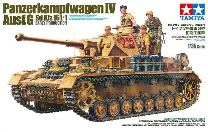 

Tamiya масштаб 35378 1/35 модель танк комплект второй мировой войны немецкий Panzer IV Ausf.G Sd.Kfz.161/1