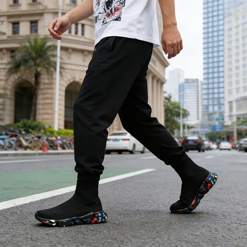 

Мужские носки большого размера, повседневные кроссовки, зимние высокие туфли для пар, модные и дышащие, размер 34-47