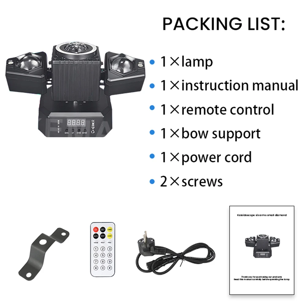 2-Arm Disco Party Light 50W Mini Beam DJ Mobile Remote LED Moving Head Light DMX512 Magic Ball Вращающийся клубный сценический эффект