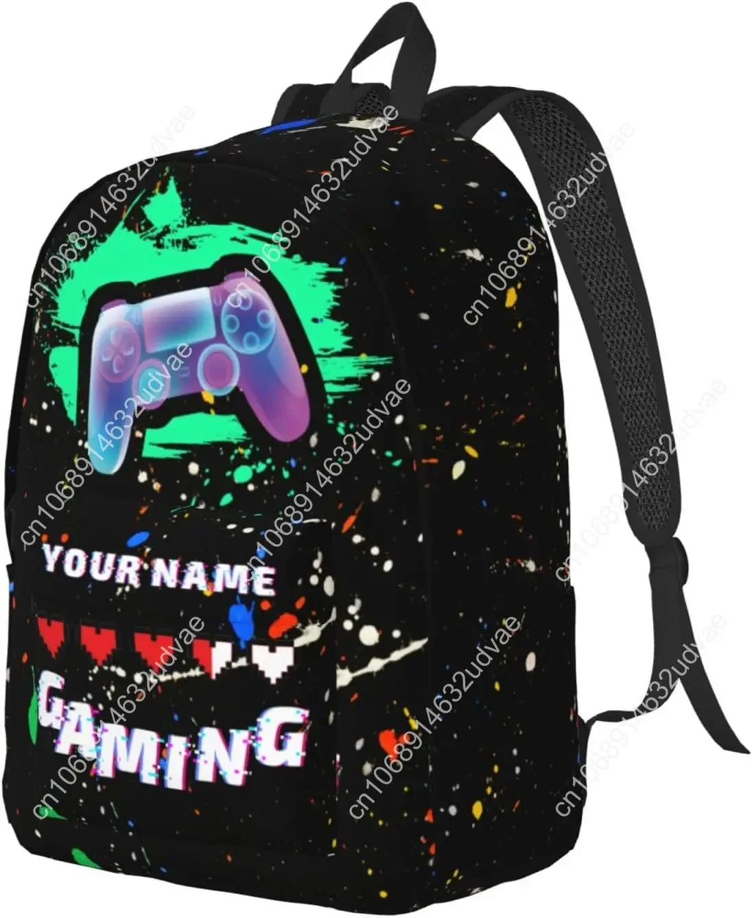 Personalized Backpack for Girls Boys, Custom Backpacks with Name, Customized Gaming School Bookbag for Kids, Personalized Casual