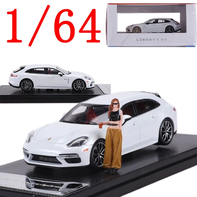 

Liberty, литая под давлением модель автомобиля Porsche Alloy в масштабе 1/64 Porsche Pamela Turbo S, белые игровые транспортные средства, игрушки для мальчиков, подарок, оригинальная коробка