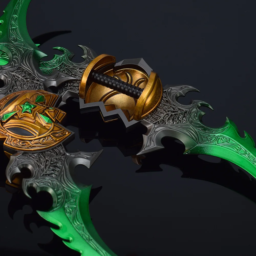 อาวุธในเกม warglaive of azzinoth Illidan 29ซม. อนิเมะโลหะดาบซามูไรคาตานะดาบโมเดลอาวุธงานฝีมือของเล่นของขวัญ