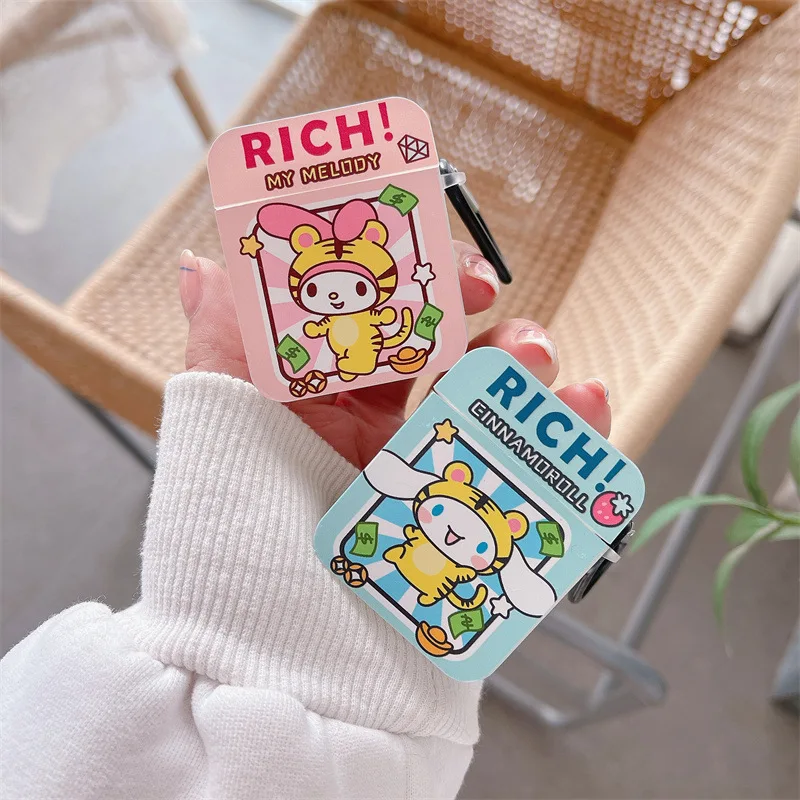 Kawaii Anime Cute My Melody Cartoon Sanrio Cinnamoroll Hello Kitty Airpods 2 Pro2 Headphone Protective Cover Frosted Soft Case