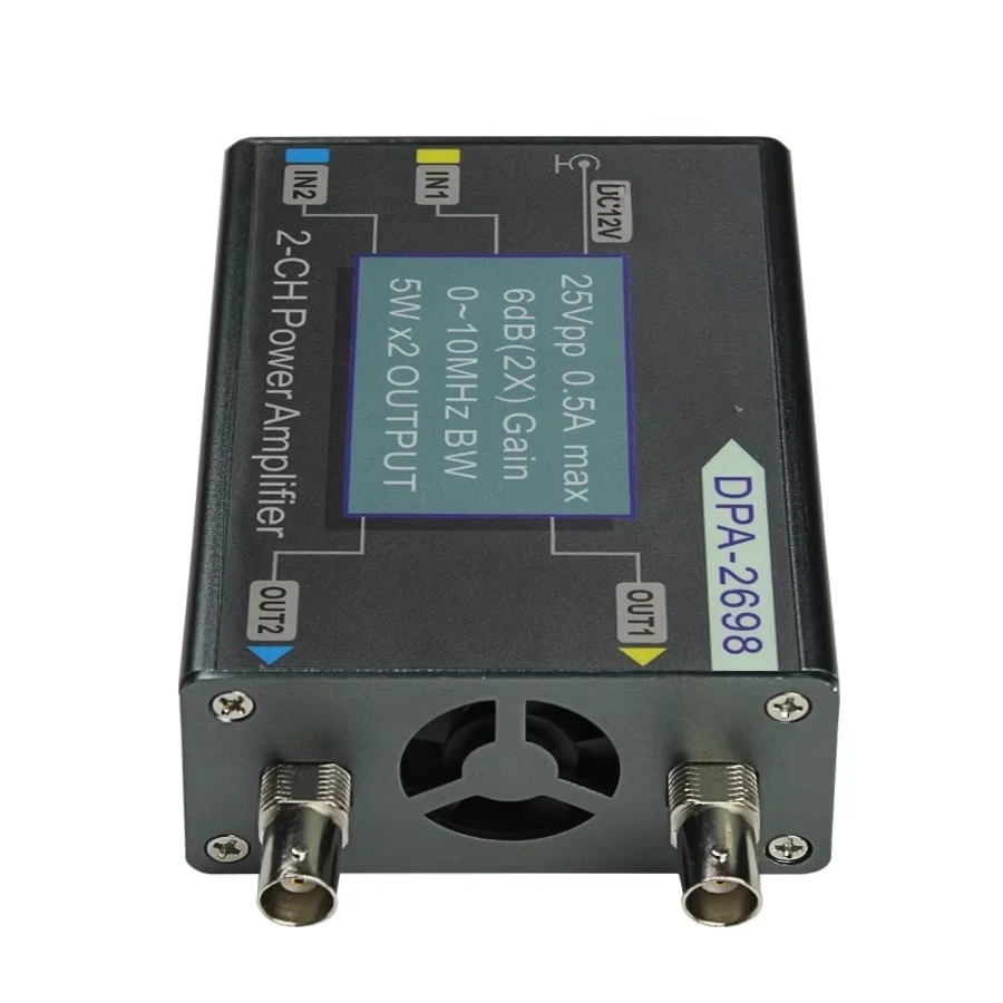 

Золотой продавец JUNTEK DPA-2698 Высокомощный двухканальный генератор сигналов с функцией DDS Усилитель мощности постоянного тока 10 МГц