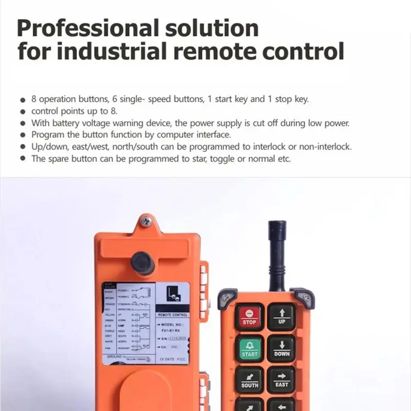 A71Z Radio Remote Control Crane Wireless Remote Control F21-E1B Industrial 220V Concrete Pump Truck