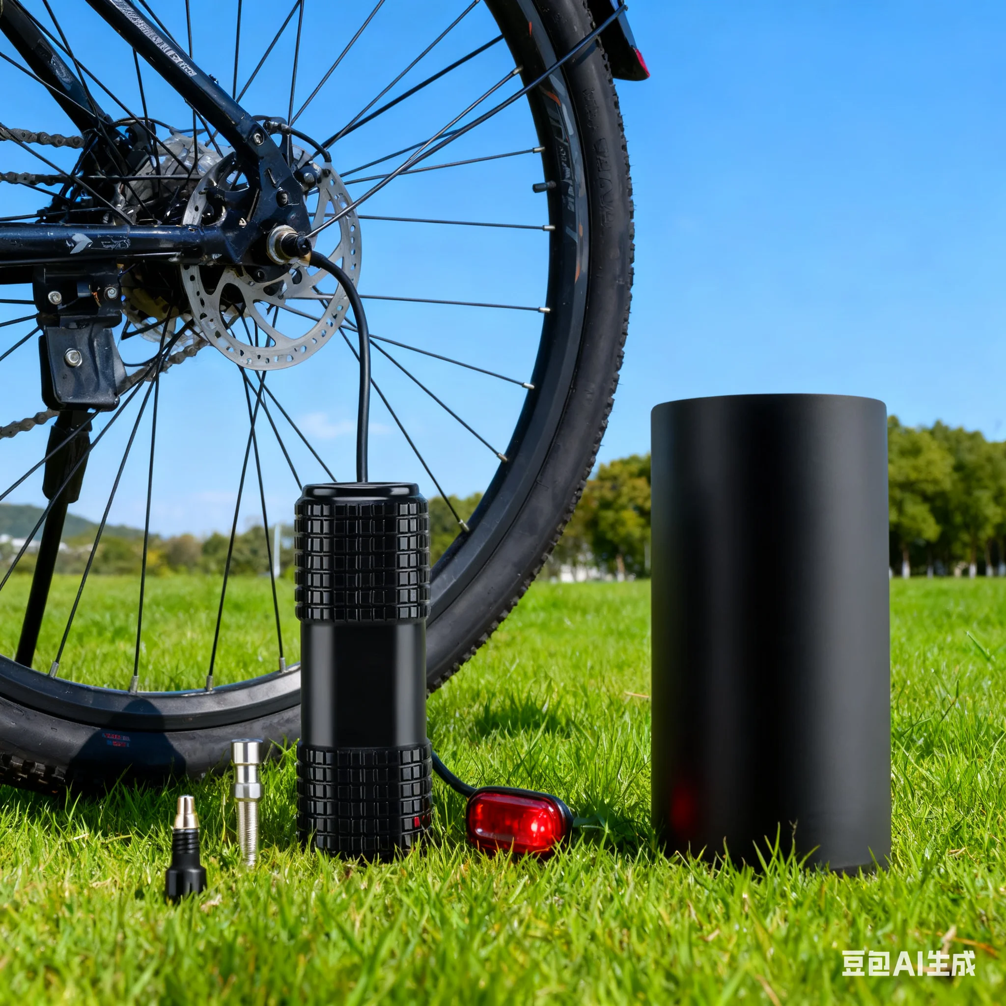 

Мини-надувной насос для велосипеда (портативный) — быстродействующий для клапанов Presta/-Schrader включает в себя адаптер для сопла и чехол для переноски