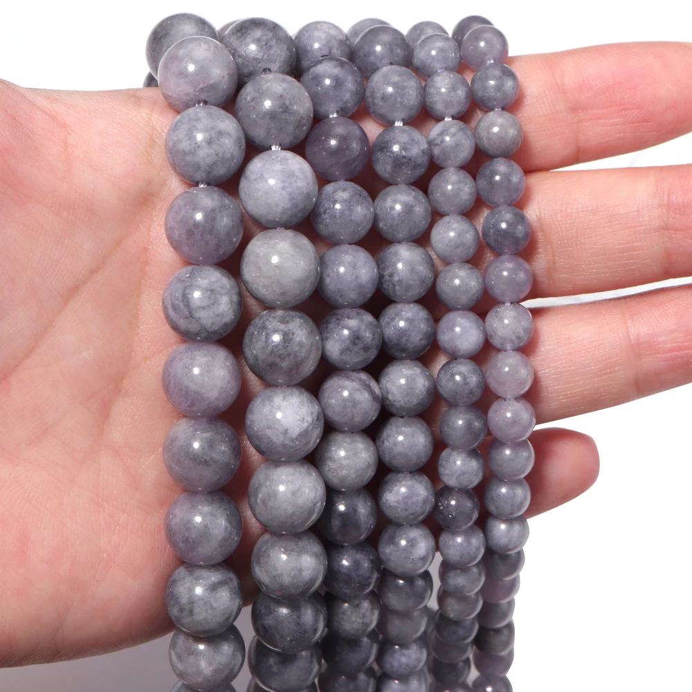 6/8/10mm Natural Stone Beads Hawk Eye Jades Round Loose Spacer Beads for Jewelry Making DIY Bracelet Handmade Accessories