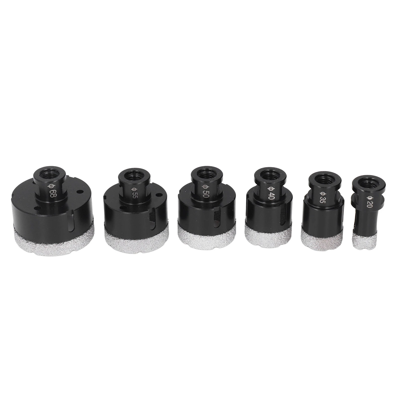 6PCS Diamond Hole Saw Angle Grinder Hole Opener M14 Thread 20 35 40 50 55 68mm for Glass Tile Marble