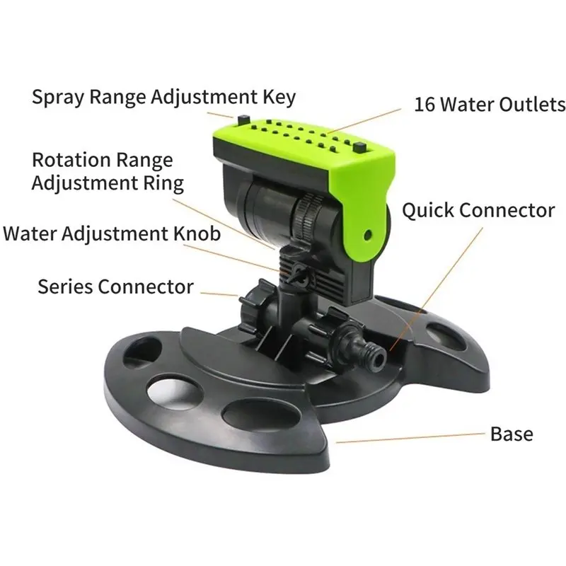 75STO-Garden Sprinkler Agricultural Irrigation Device Lawn Sprinkler Oscillating Sprinkler