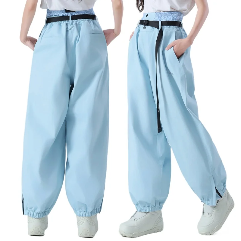 New 3L Thick Men's and Women's Winter Ski Pants, Stylish and Simple Single Board Windproof and Waterproof Outdoor Ski Pants