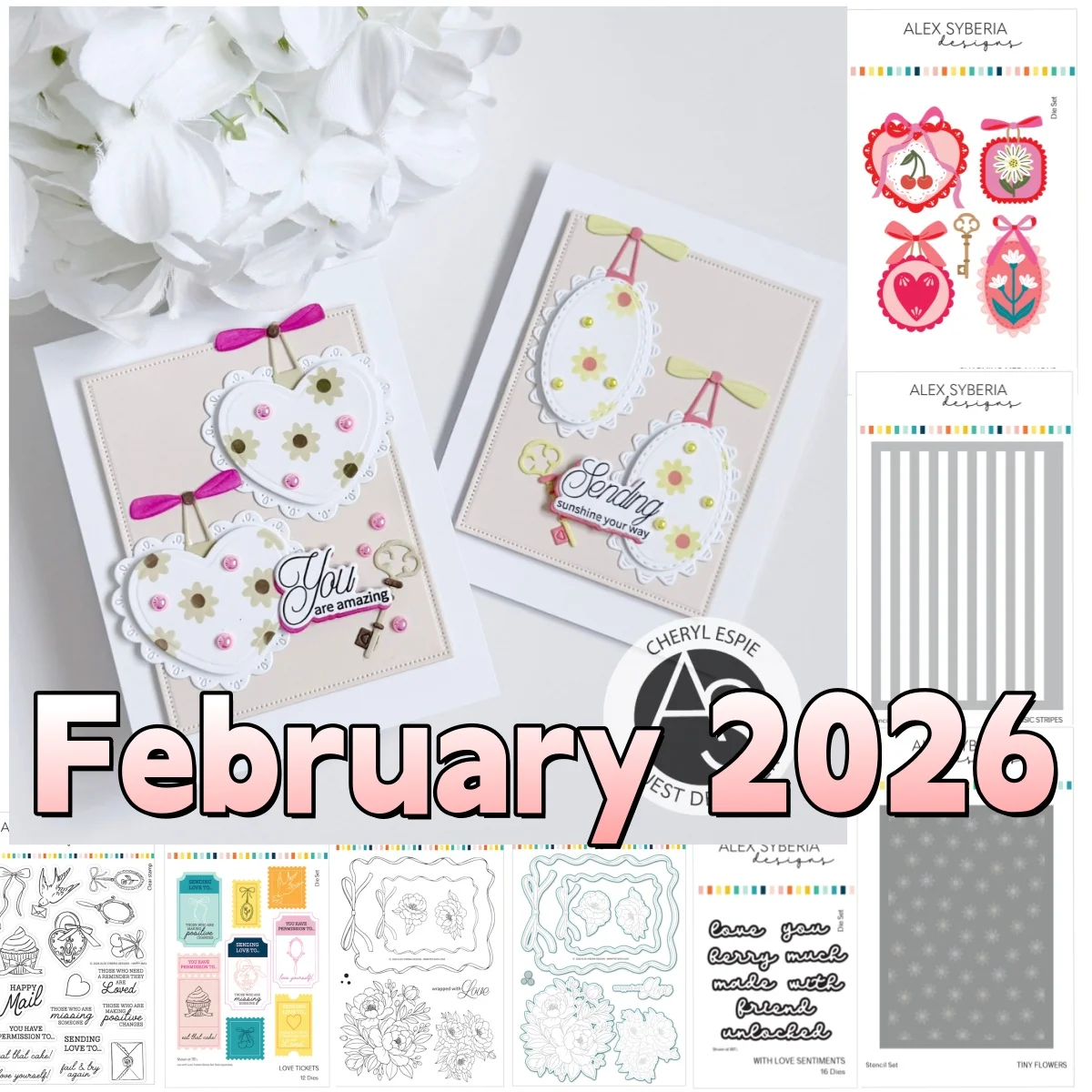 Heart Love Tickets Medallions Flowers Metal Cutting Dies Clear Stamps Stencil for DIY Making Gift Card Scrapbook Paper 2026