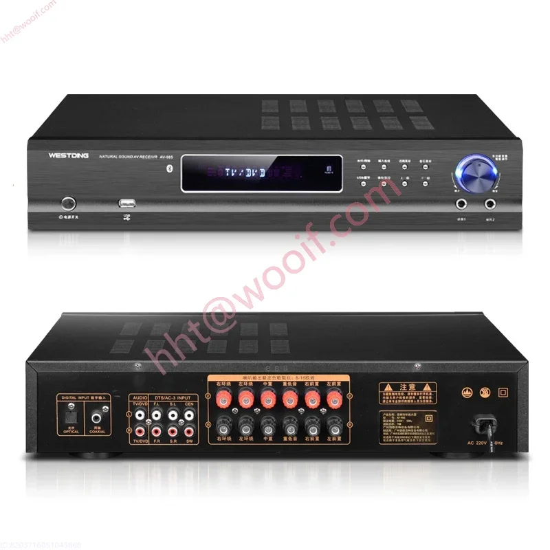 220 فولت بلوتوث مكبر للصوت AV-985 650 واط 5.1 قناة مكبر للصوت المسرح المنزلي الصوت عالية الطاقة حمى المنزل Ktv مكبر للصوت الكاريوكي