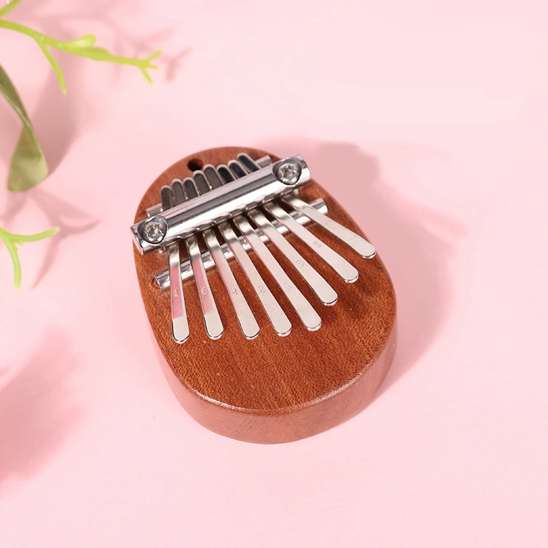 Mini Kalimba 8 Key Exquisite Finger Thumb Piano,Gift For Beginners Music Lovers Players,Cute Pendant