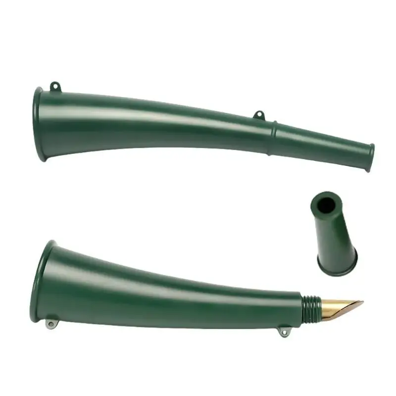 1/2pcs Convenient Survival Horn Mouth Shootings Horn Green Brass Trumpet for Outdoor Teaching and Training