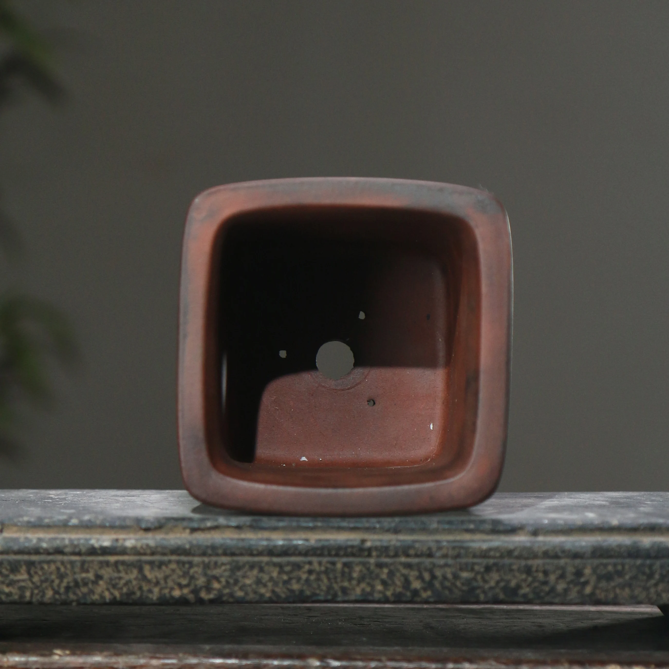 Yixing Purple Sand Flowerpot Square Bonsai Pot Household Tabletop Decoration Flowerpot Chinese Style Classical Carved Flower Pot