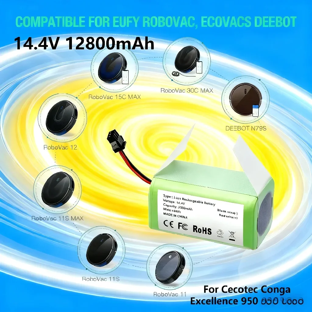 

Литиевая батарея ILife INR18650 M26-4S1P, 14.4В, 12800мАч, полная емкость, для робота-пылесоса ILIFE A4, A4s, V7, A6, V7s Plus