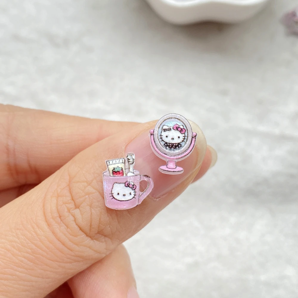 50Pcs Mixed Resin Kitten makeup mirror, camera, book Charms Rhinestones DIY Craft For Nail 3D Decorations Jewelry - view 3