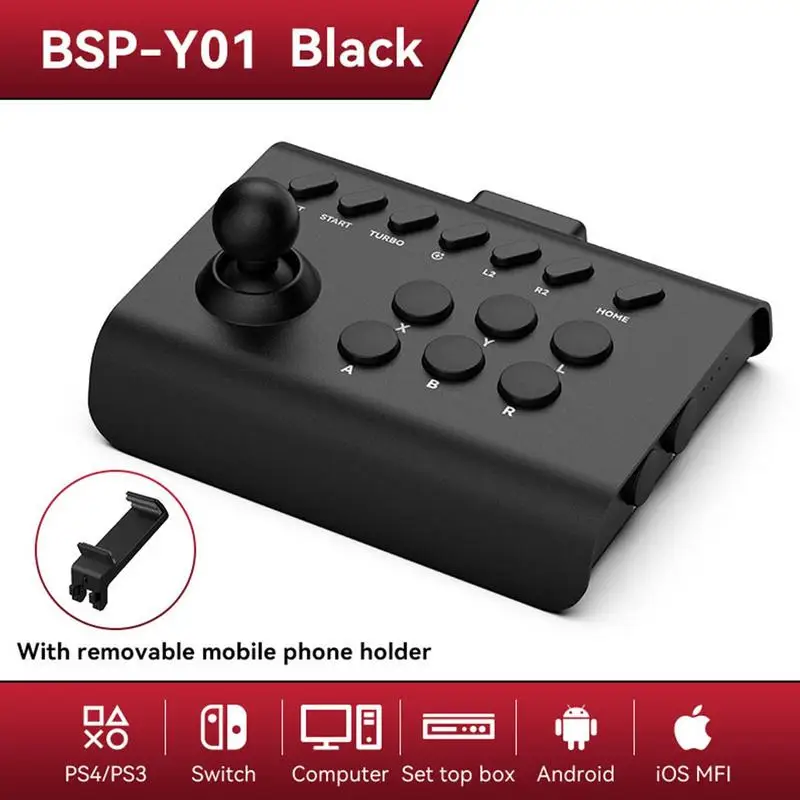 

Wireless Joystick Controller Arcade Fighting Game Fight Stick Bluetooths-compatible/USB Game Joystick ForPS3/PS4//Switch/PC/And