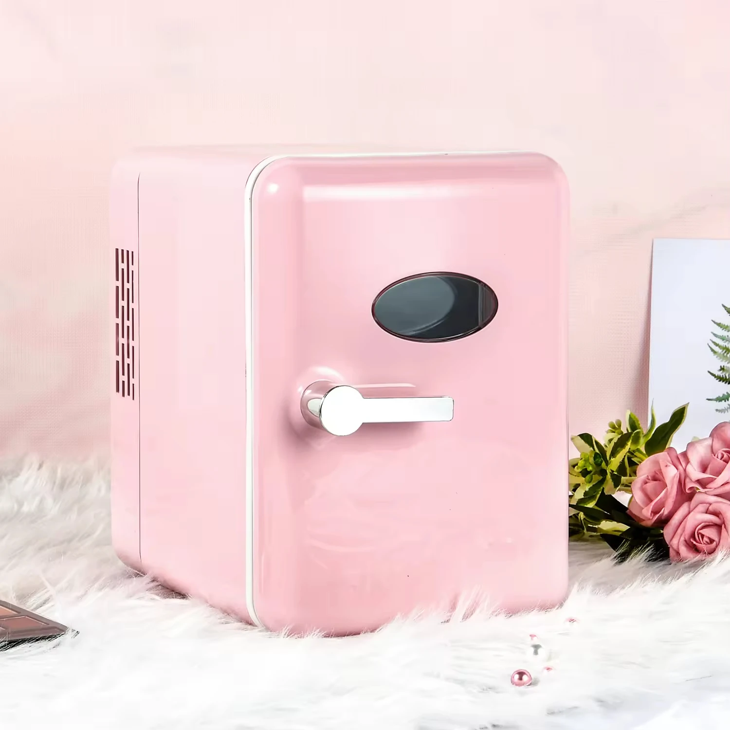 4L Mini Personal Compressor Refrigerator, Portable Cooler and Warmer  Refrigerator for Skin Care,Cosmetics,Beverage,Food,Camping