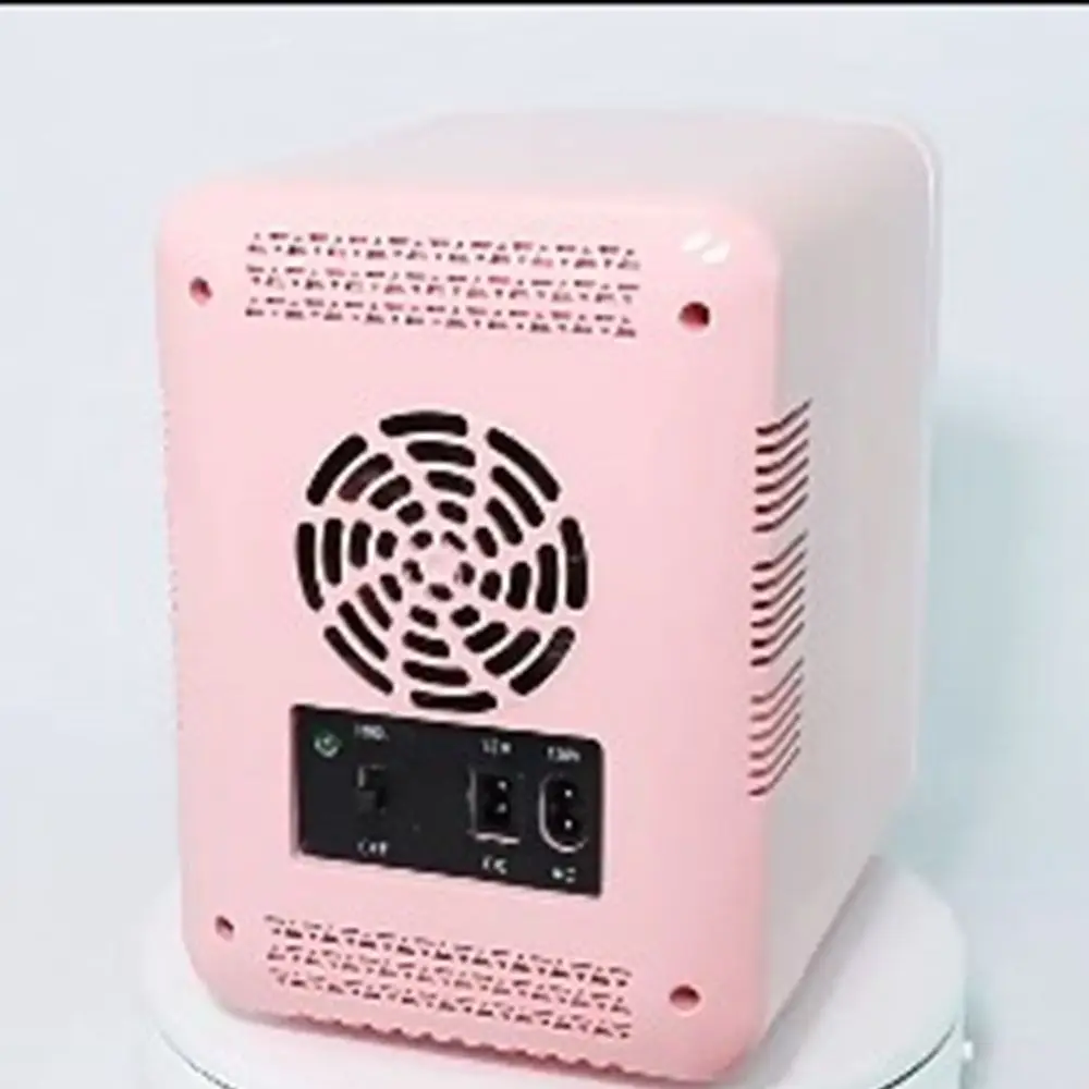 Compact Portable Car Refrigerator Lightweight with Ornate Handle Makeup Fridge Cooler Safe USB Charging 4L Mini Fridge Car