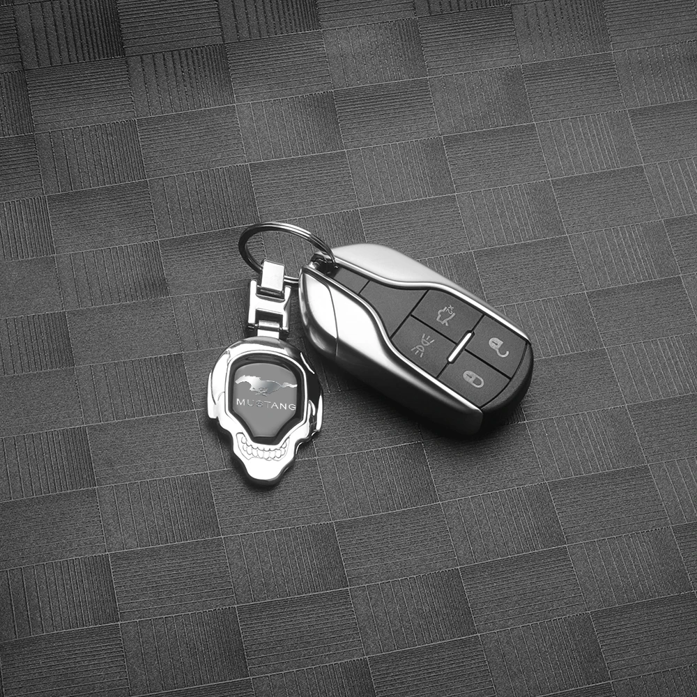Metall 3D Auto-Schlüsselanhänger mit laufendem Pferd-Emblem, Schlüsselring für Ford Mustang Focus GT Ranger Mk3 Mk7 Auto-Styling – Detail 19