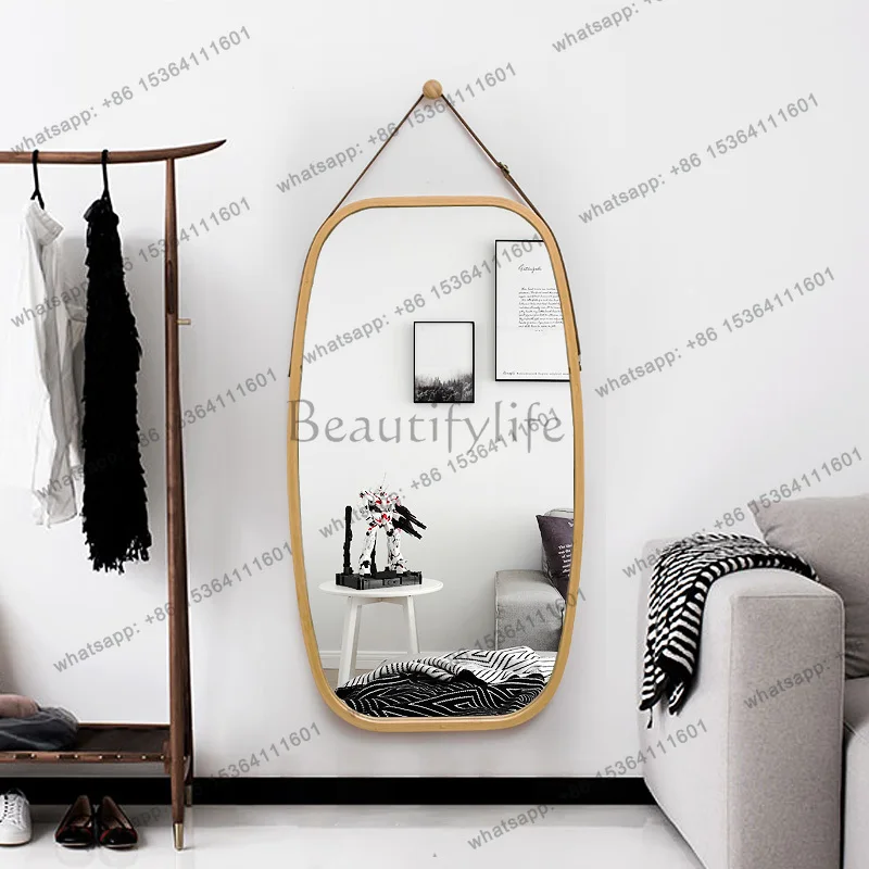 LD Bedroom Aesthetic Mirror Vanity Full Body Hanging Square Modern Wall Mirror Decoration Living Room Espelhos