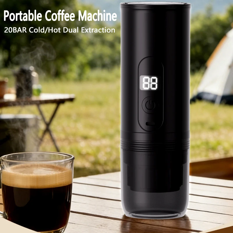 Portable Coffee Machine Wireless Heating Concentrate Coffee Extractor Coffee Powder/capsules 3in1 51mm Powder Bowl Coffee Maker