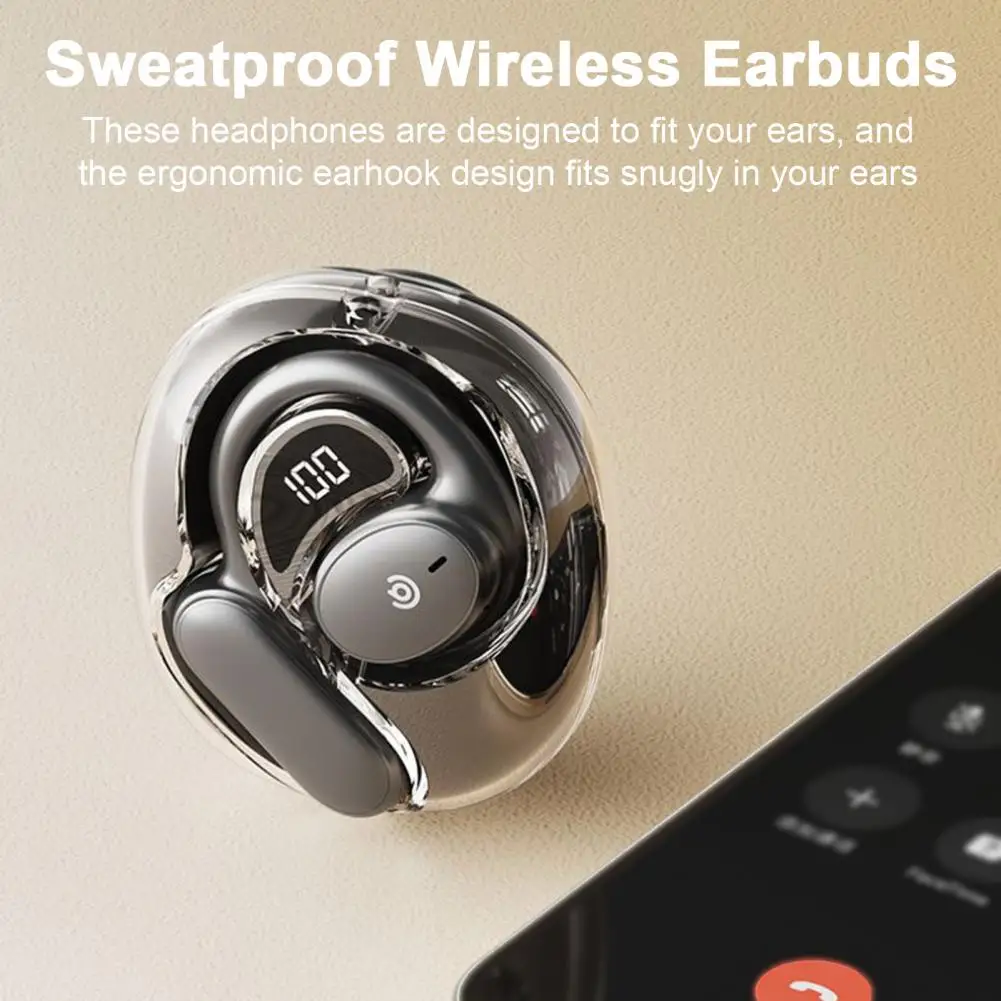 سماعات أذن بلوتوث لاسلكية عالية الجودة مع توصيل سريع ومستقر وتقنية تقليل الضوضاء للموسيقى