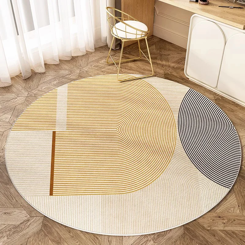 Green Morandi Round Carpet Dresser Room Swivel Chair Bedroom Nonslip Carpets Cloakroom Makeup Stool Rocking Chair Soundproof Rug
