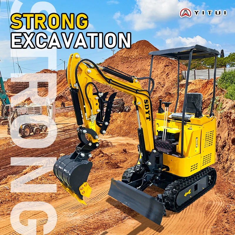 Mini Excavator 1,2 Ton untuk Penggalian Parit, Perataan Tanah, Pengangkatan, Penggalian, Pengerukan, Pemindahan Tanah, Pertanian & Agrikultur, Mesin Kubota