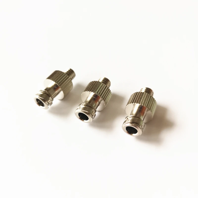 Factory direct pin high-precision high-quality metal M6 male thread female Luer lock adapter nickel plated brass connector image 3