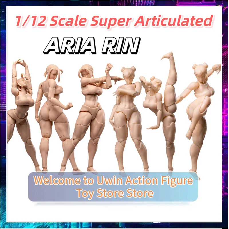 

[NEW in Stock] Whale Works Aria Rin 1/12 Eye-moving Super Muscle Female Body Doll Figure Model Toy Collection Gifts