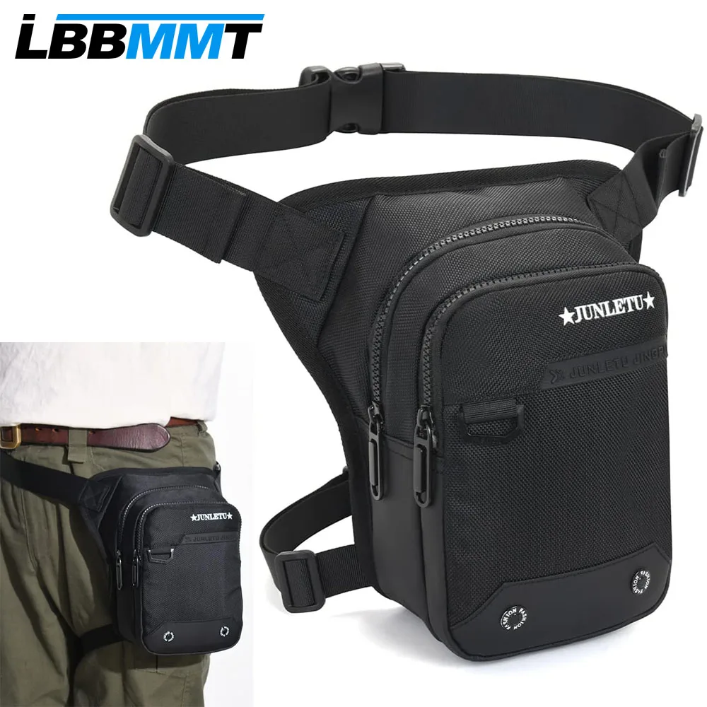 Waterproof Tactical Drop Leg Bag with Adjustable Leg Strap &Pockets for Motorcycle Riding, Cycling, Hiking, Climbing, Fishing