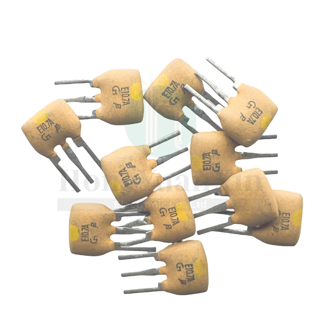 10pcs/ 10.7M Murata in-line ceramic filter SFE10.7MA 19 350K yellow dot crystal 10.7MHZ