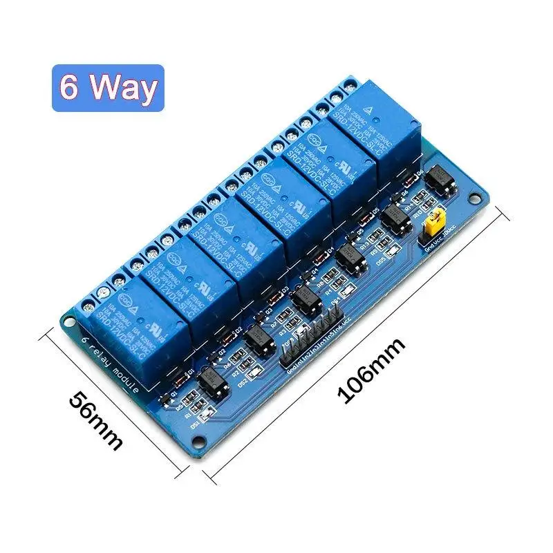 5V 12V Smart Switch Relay Module 2/4/6/8 Channel Home Intelligent Control Module With Optocoupler Isolation Output 