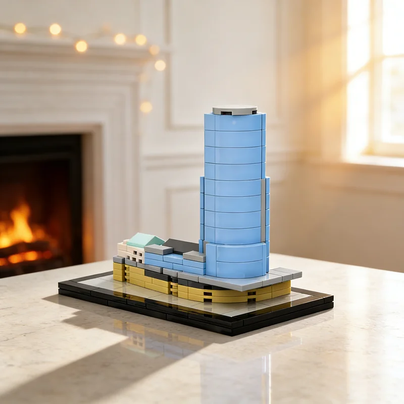 

206pcs MOC National Bank Slovakia Tower Architecture Model Building Blocks Construction Festival Gifts Idea Toys Education