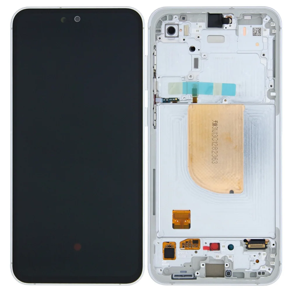 for-samsung-galaxy-s23-fe-s711-grade-c-oled-screen-and-digitizer-assembly-frame-replacement-part-without-logo--silver