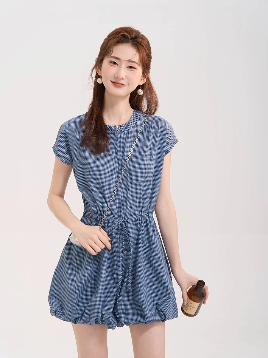 Cintura avvolgente con stampa floreale a vita alta con cintura ort Sve Rer da donna con cerniera e bottoni scozzesi Summer Commute Sle Cotton 00%