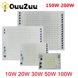 Chip de lâmpada led smd2835 contas de luz ac 230v 240v 220v 10w 20 30 50 100 diy para holofote ao ar livre branco frio branco quente