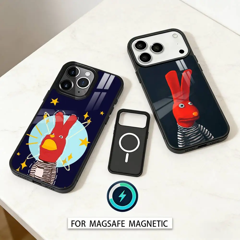 

Cute B-Bodoque 31 Minutos Bunny Phone Case For iPhone17,16,15,14,13,12,Pro,Max,Magnetic For Magsafe Wireless Charging